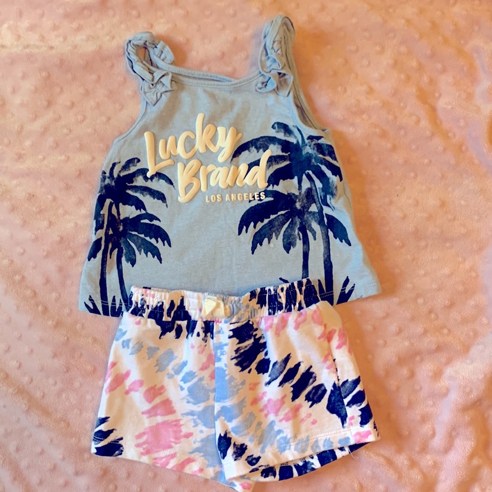 LUCKY BRAND 2 piece toddler girl outfit